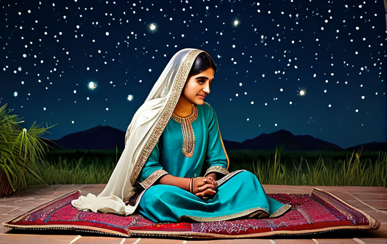 **

"A wise storyteller (daastaan go) in traditional Pakistani clothing, narrating an epic tale under a starry night sky, fully clothed, appropriate content, safe for work, perfect anatomy, natural proportions, family-friendly illustration"

**