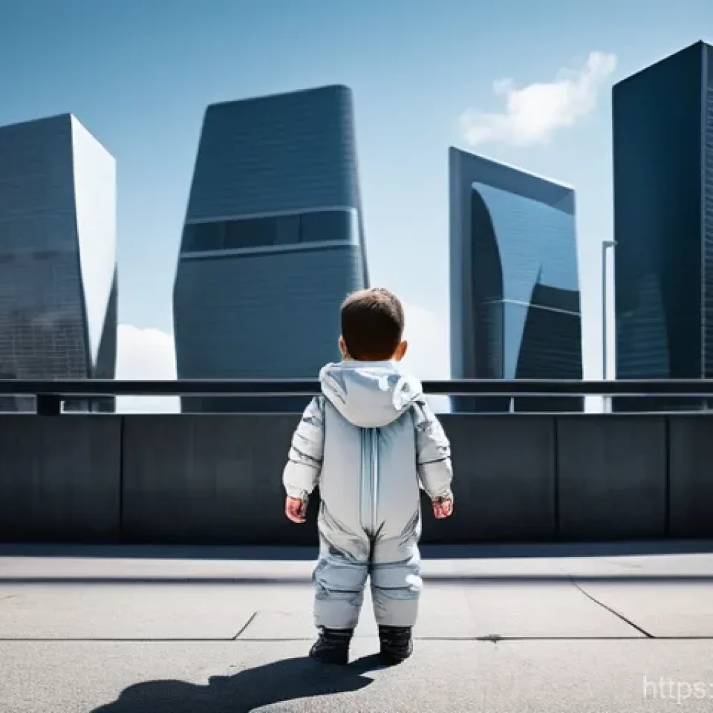 디스토피아 문학 - **Surveillance and Conformity in a Controlled City**
    A vast, monolithic cityscape stretches unde...