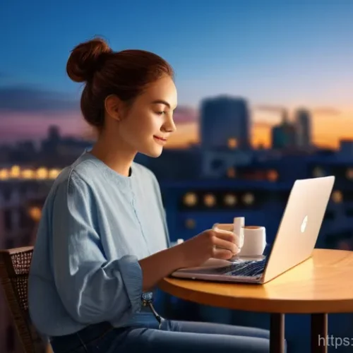 Home 20 서사 구조와 시간성 - **Prompt: "A vibrant and modern co-working space bathed in warm natural light. In the foreground, a ...