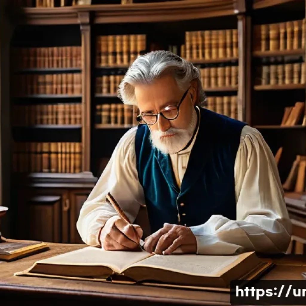 서양 문학사 개론 - A detailed Renaissance-era European scholar's study room filled with ancient Latin and Greek manuscr...