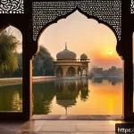 Home 23 현대시 창작 기법 - A poetic scene depicting "the light of shining memories" instead of plain sunlight, featuring a warm...