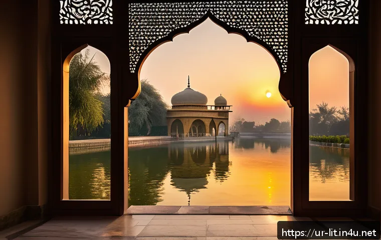 현대시 창작 기법 - A poetic scene depicting "the light of shining memories" instead of plain sunlight, featuring a warm...